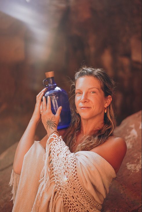 Elizabeth Morgan with electrolyzed reduced water